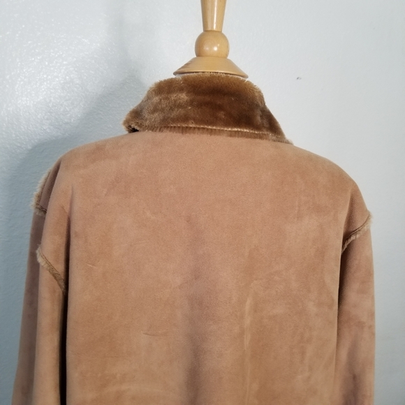 VINTAGE BERNARDO FAUX SUEDE TAN JACKET - Picture 10 of 15